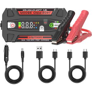 Produktbild für Starthilfe-Powerbank Lokithor J402 Pro, 3 in 1, 12 V