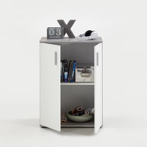 Produktbild für Kommode FMD-Möbel Albi 1, weiß / beton