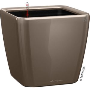 Übertopf Lechuza QUADRO LS 21, taupe hochglanz, 23 x 21 x 23cm