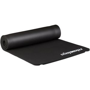 Yogamatte Relaxdays mit Tragegurt, schwarz, 1 cm stark