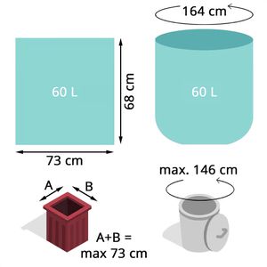 Produktbild für Müllbeutel ZURAS 60 Liter