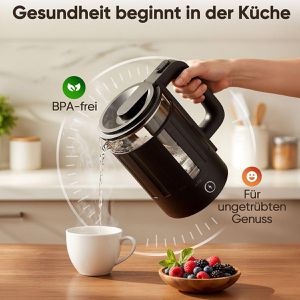 Produktbild für Wasserkocher Clatronic WKS3837G, schwarz