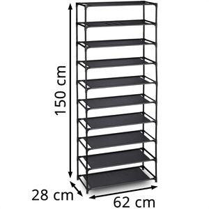 Produktbild für Schuhregal Relaxdays 1003157246, aus Metall