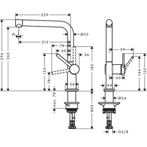 Produktbild für Küchenarmatur hansgrohe Talis M54, Edelstahl