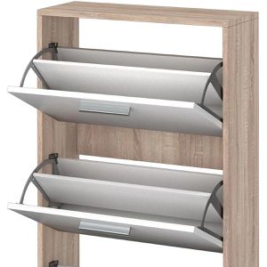 Produktbild für Schuhschrank Vicco Gizmo, sonoma eiche / weiß