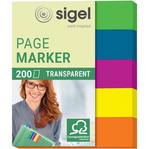 Haftmarker Sigel Page Marker, HN615, transparent