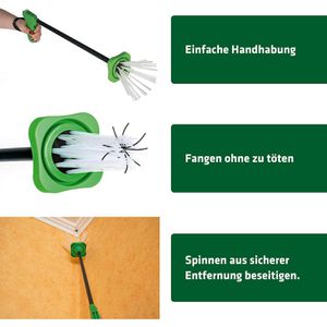 Produktbild für Insektenfänger Gardigo Spinnen-Fänger, extra lang, Borstenkopf