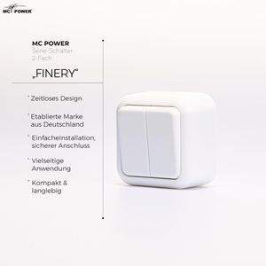 Produktbild für Lichtschalter McPower Finery, weiß