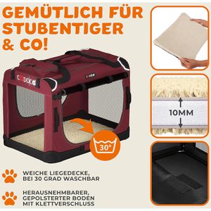 Produktbild für Tiertransportbox CADOCA Gr. XL, aus Stoff
