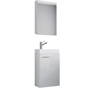 Produktbild für Waschtisch VCM Slito, 914136, mit Spiegelschrank, weiß