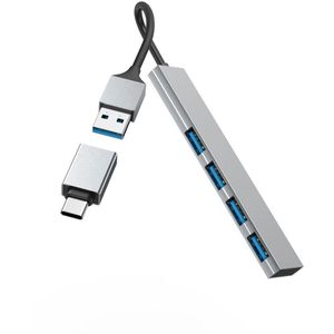Produktbild für USB-Hub Hama Ultra Slim 200141, grau