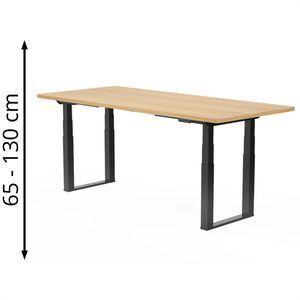 Schreibtisch FlexiSpot E7QB, ahorn / schwarz