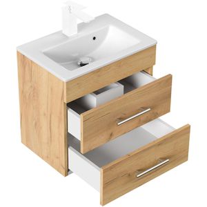 Produktbild für Waschtisch Posseik Portus 500 SlimLine, hängend, eiche gold