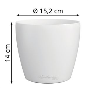 Produktbild für Übertopf Lechuza-DECO 14, weiß, Ø 15 x 14 cm