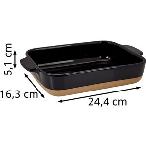 Produktbild für Auflaufform Lurch Terra Nova S 00230520 schwarz/creme, Keramik