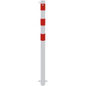 Produktbild für Absperrpfosten Schake 476B/1, 1 Öse, rot/weiß, aus Metall
