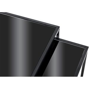 Produktbild für Beistelltisch Haku-Möbel 25557, schwarz, aus Glas / Metall