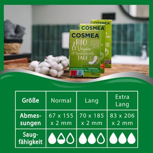 Produktbild für Slipeinlagen Cosmea Bio Extra Lang