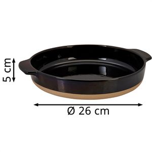 Produktbild für Auflaufform Lurch Terra Nova 00230530, schwarz/creme, Keramik