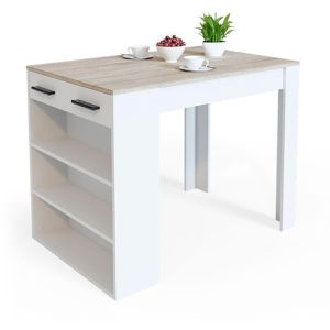 Produktbild für Esstisch Vicco Repose, 33602, sonoma eiche / weiß