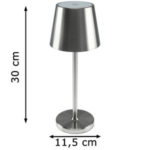 Produktbild für Tischlampe ChiliTec Foco Tenda, silber mit LED