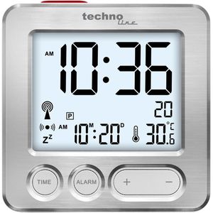 Produktbild für Wecker Technoline WT 265 silber, digital