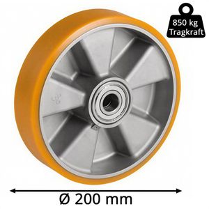 Produktbild für Hubwagen-Rolle Dörner+Helmer bis 850 kg, Polyurethan