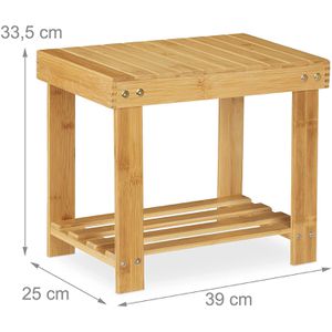 Produktbild für Fußbank Relaxdays 10033876, Bambus