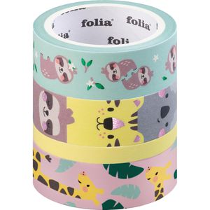 Washi-Tape Folia 26457 Hotfoil, mit Glanzeffekt, Wildlife
