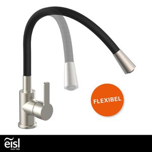 Produktbild für Küchenarmatur EISL FLEXO, Edelstahl / schwarz