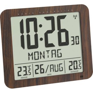 Produktbild für Wanduhr TFA 60.4518.08, Kunststoff, digital, Funkuhr