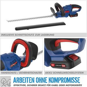 Produktbild für Heckenschere Güde HS 18-0, 58597, Akku