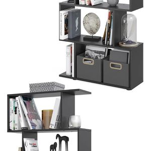 Produktbild für Bücherregal Vicco Levio, schwarz