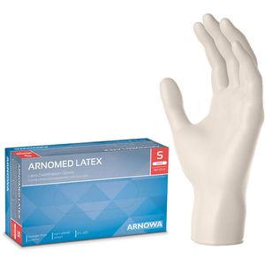 Einmalhandschuhe Arnomed Latex PF, natur, 100 Stück