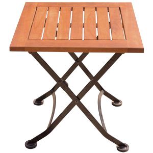 Beistelltisch Garden-Pleasure WIEN, braun, Massivholz / Metall