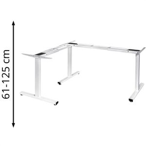 Produktbild für Schreibtischgestell LMG FYED-3-WS, weiß, 4 Memoryspeicher