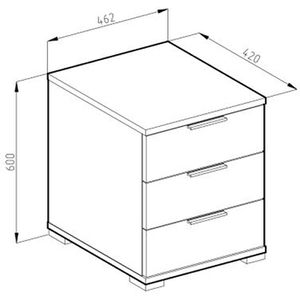 Produktbild für Nachttisch Vicco Florenz, weiß