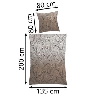 Produktbild für Bettwäsche Kleine-Wolke Vero, Taupe, Satin