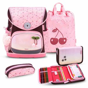 Schulranzen Belmil Compact Plus, Cherry Blossom, 5-teilig