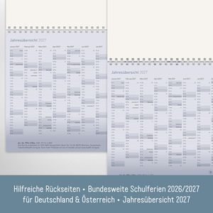 Produktbild für 3-Monatskalender Häfft 9994-0, Fine Flowers, Ferienübersicht