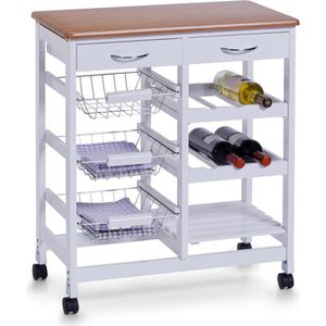 Küchenwagen Zeller 13774, weiß / braun