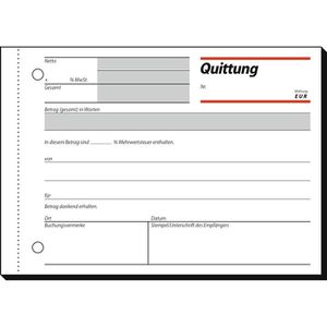 Produktbild für Quittungsblock Sigel QU619, fälschungssicher, MwSt. separat