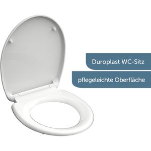 Produktbild für WC-Sitz Schütte White 82300, oval, aus Duroplast