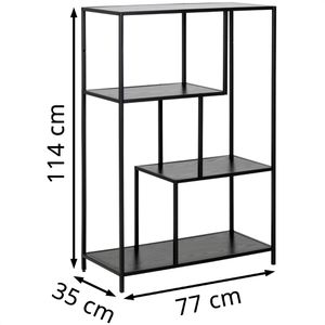 Produktbild für Bücherregal AC-Design Seaford, schwarz