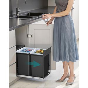 Produktbild für Einbaumülleimer Songmics LTB951B01