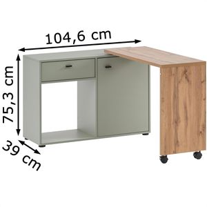 Produktbild für Schreibtisch Möbelpartner Tiny Working, eiche / pistazie