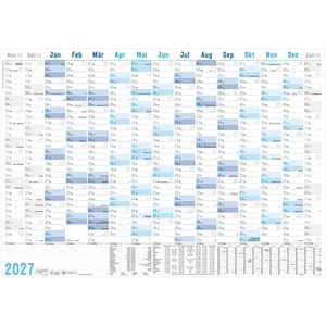Produktbild für Plakatkalender Häfft 11432-4, Blau gefalzt, Jahr 2027