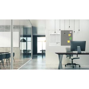 Produktbild für Kombitafel ALLboards CO129FS, 2 in 1, grau / weiß