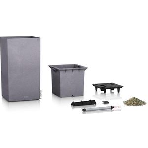 Produktbild für Übertopf Lechuza CANTO Stone 30 high, steingrau, 30x56x30 cm