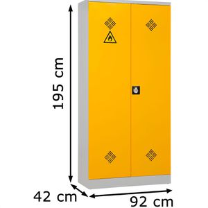 Produktbild für Umweltschrank G-Office CSC.1992, grau / rapsgelb